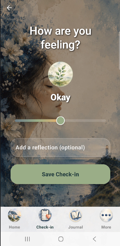 Beacon Android check-in screen