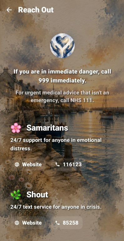 Beacon Android Reach Out screen